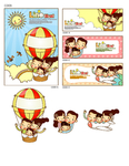 卡通人物孩子生活插画图案