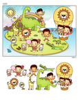 卡通人物孩子生活插画图案
