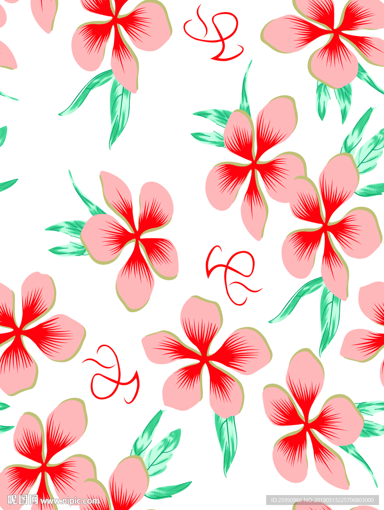 橘色矢量花