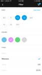 手机APP 搜索  输入 颜色