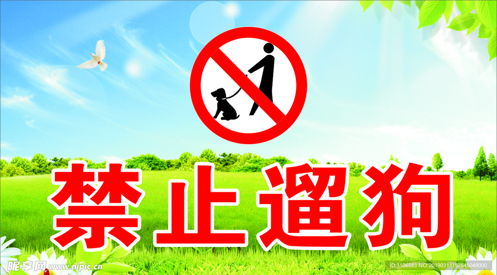禁止遛狗
