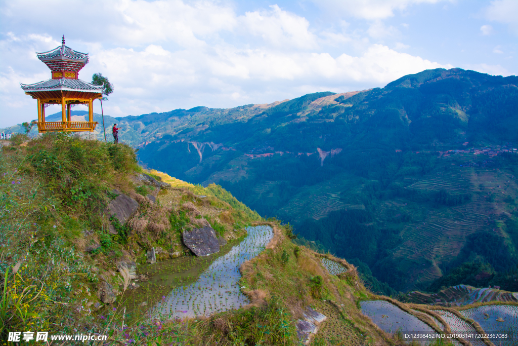 大山里的梯田