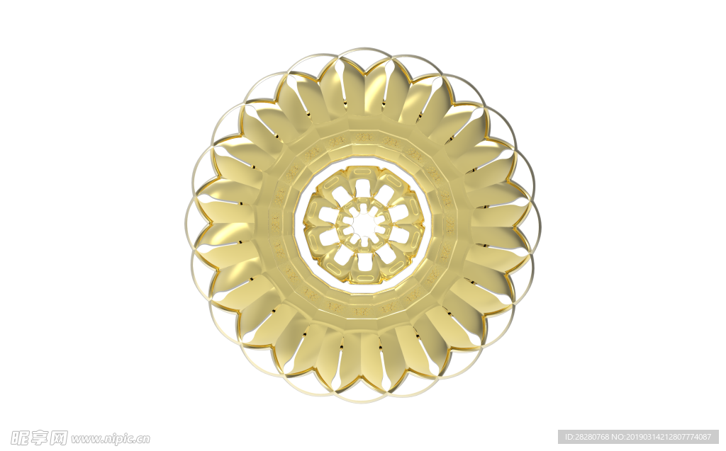 中国风黄铜金属立体花纹图