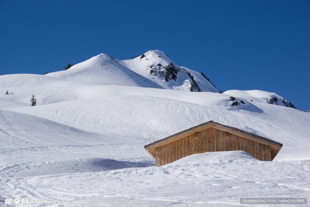 冬天高山雪景图片