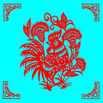 鸡剪纸