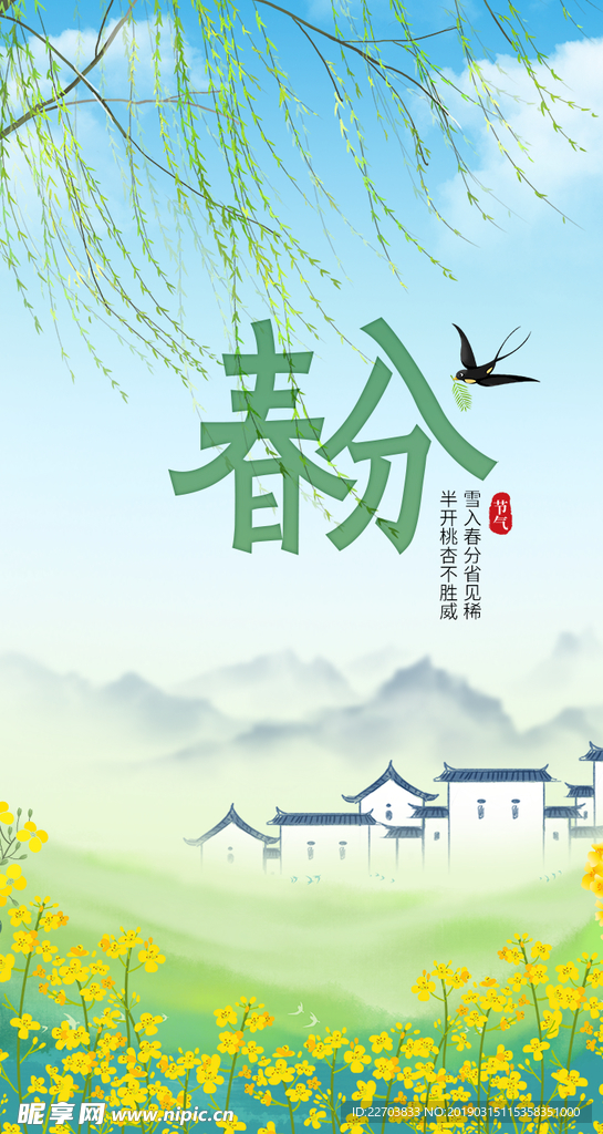 春分 春天 春 油菜花 风景