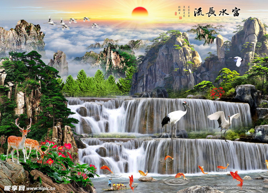 新中式背景墙
