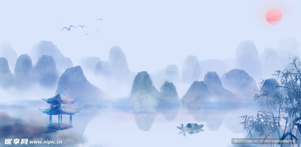 中国风山脉