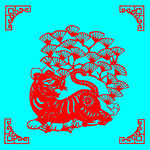 老虎剪纸