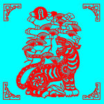 老虎剪纸