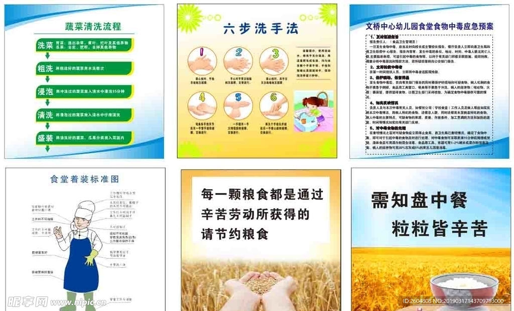 幼儿园食堂挂图
