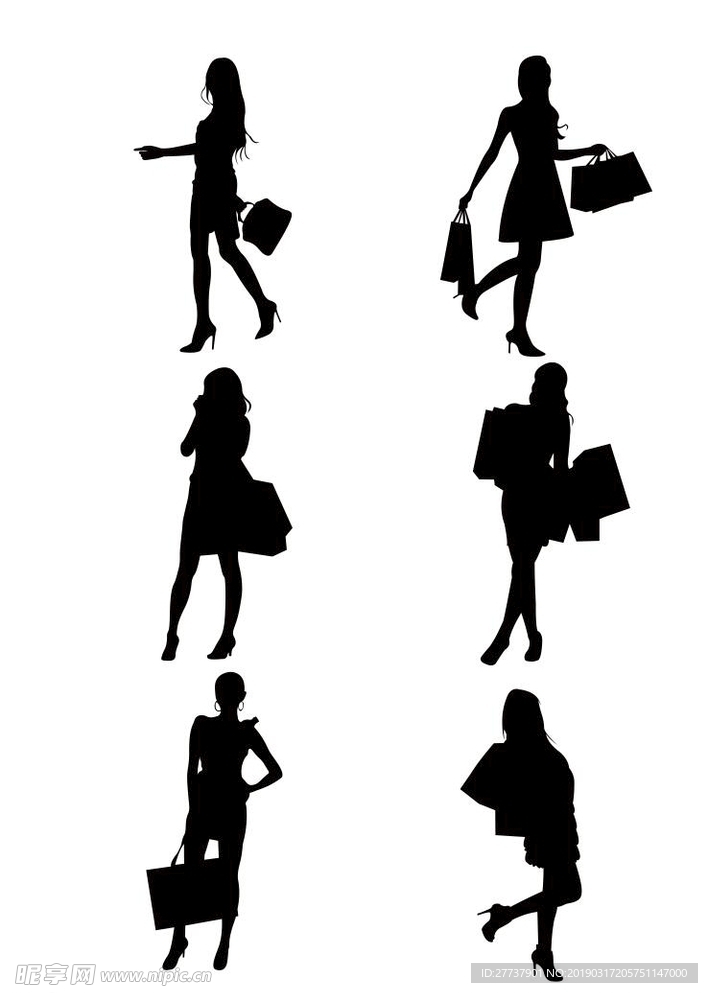 女人购物剪影