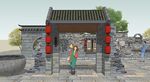 民俗文化景墙