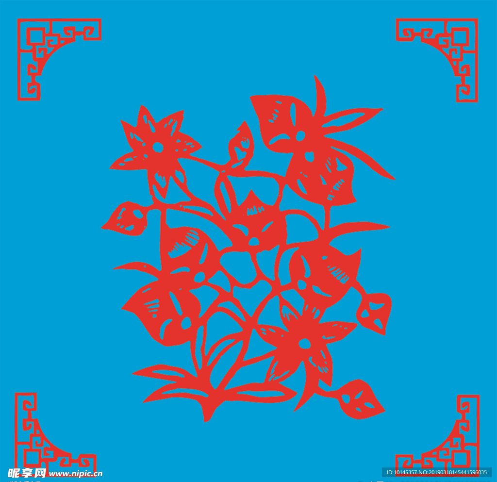 花卉剪纸