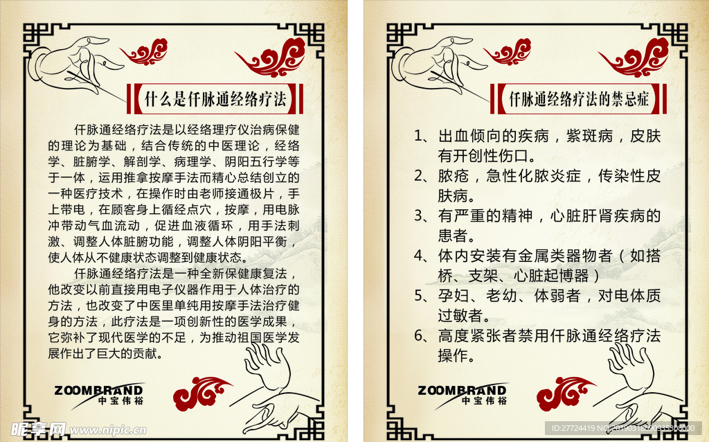 经络理疗展板