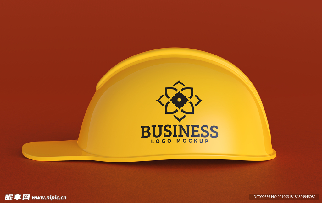 安全帽logo展示样机