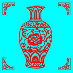 花瓶剪纸