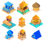 彩色立体小屋