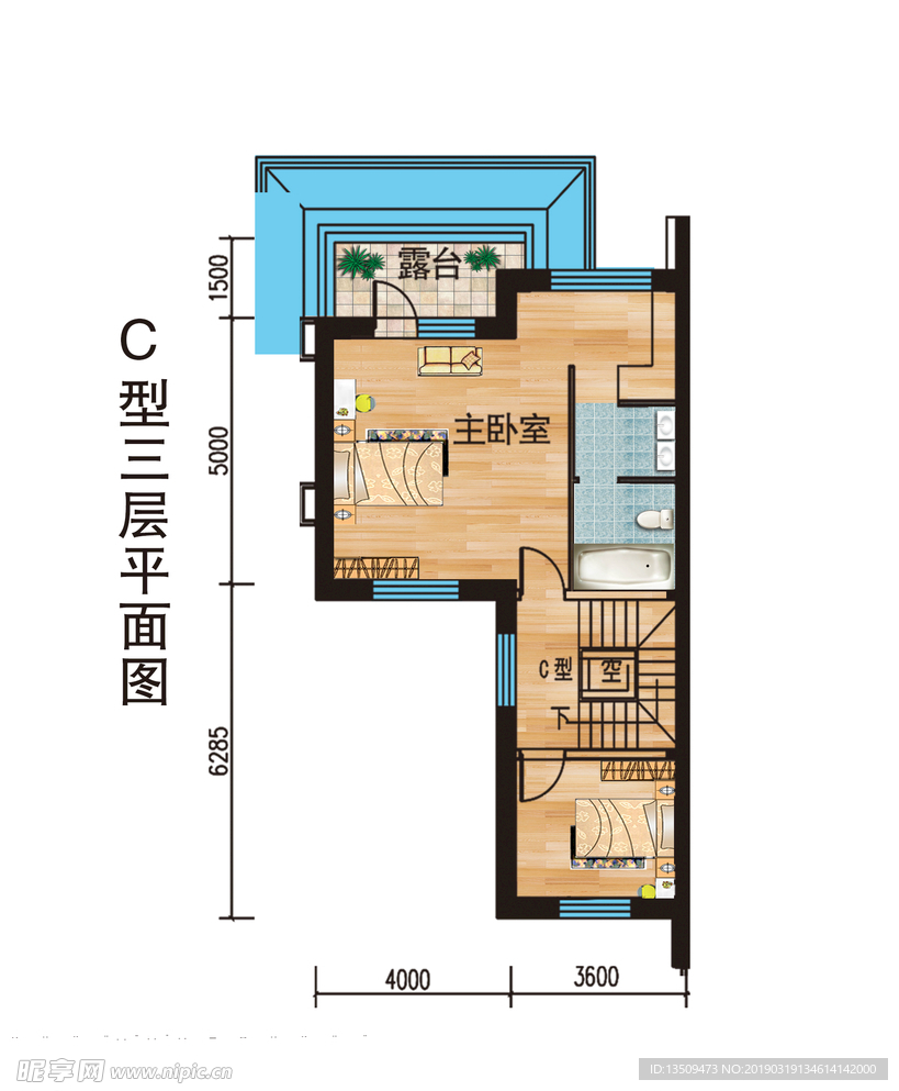 房地产psd分层户型图