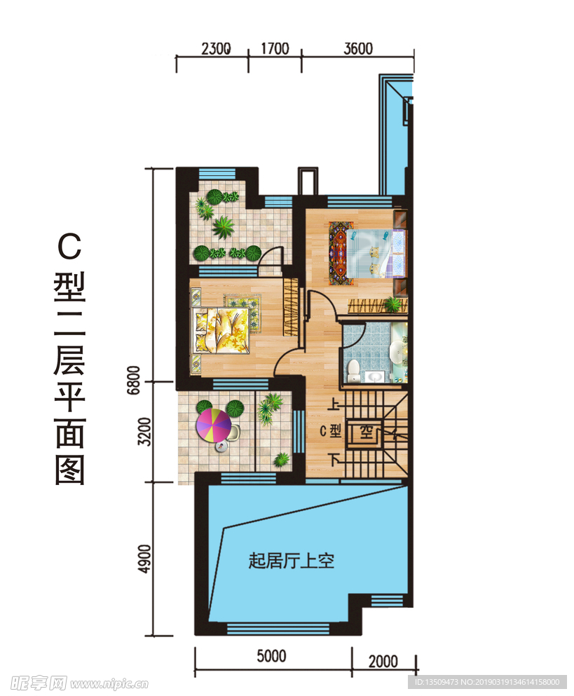 房地产psd分层户型图