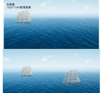 蓝天白云大海帆船文化视频