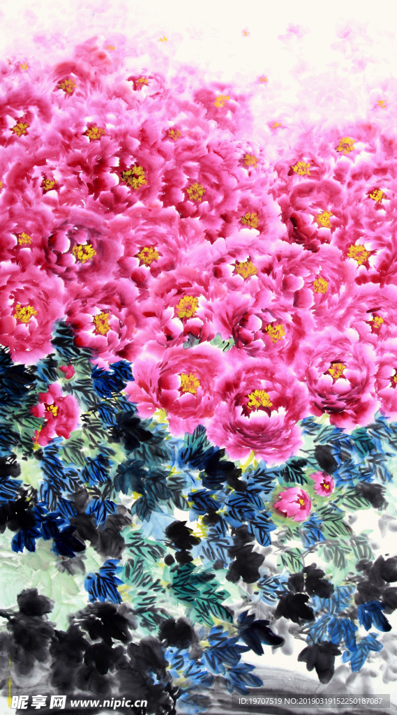 国画牡丹花