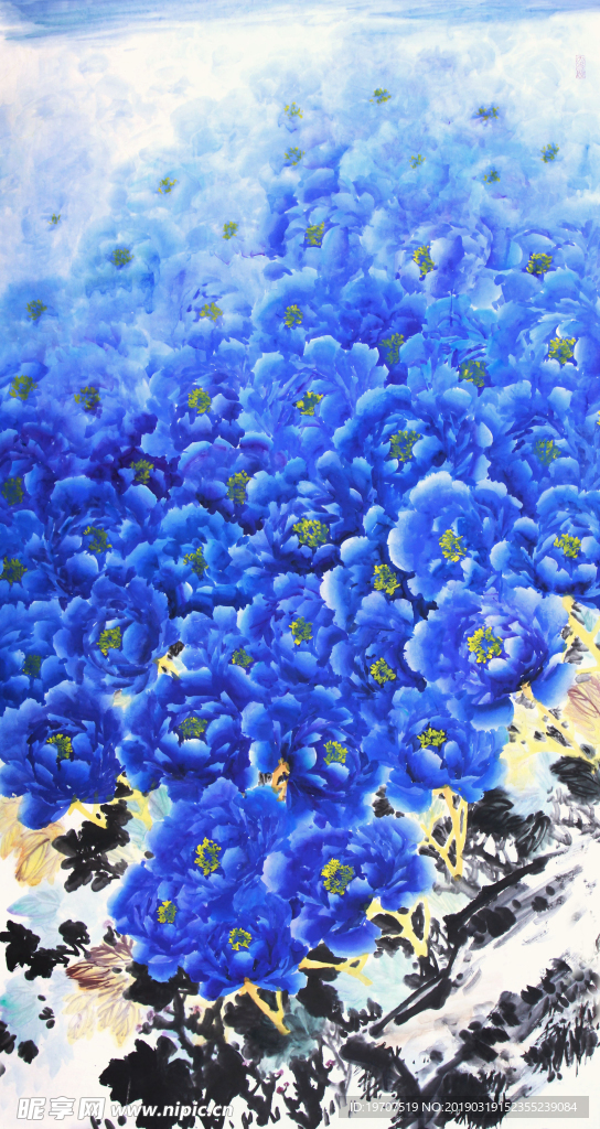 国画牡丹花