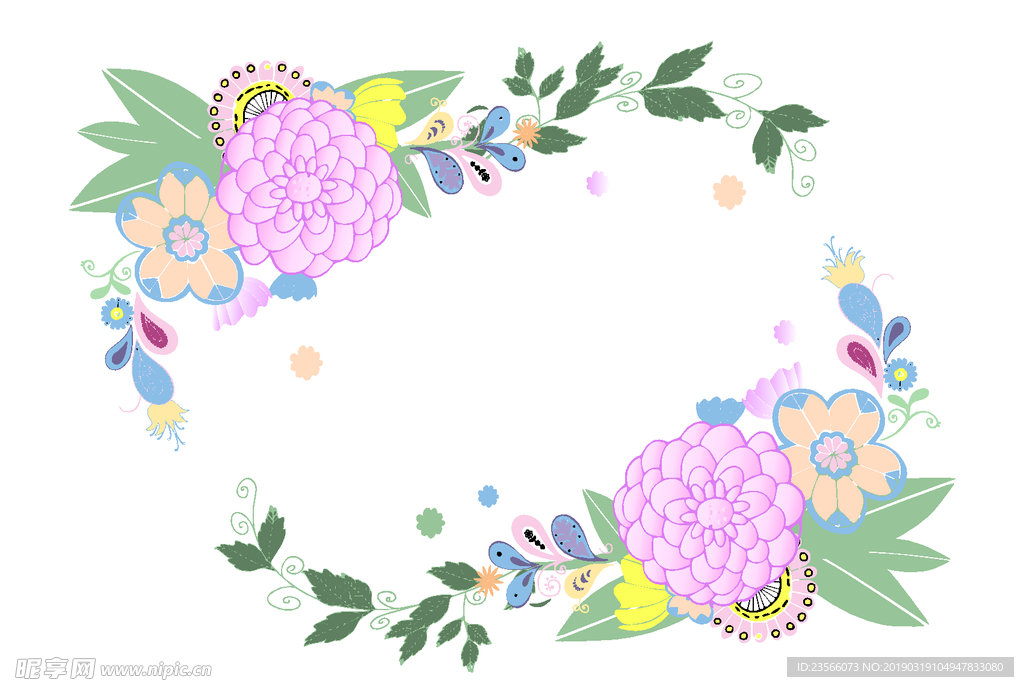 水彩绘画花朵