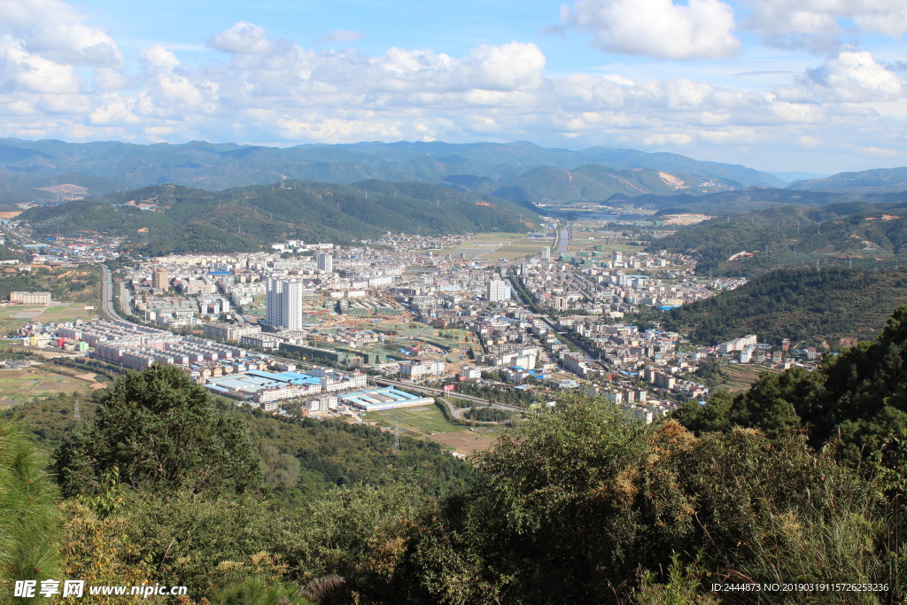 峨山县全景俯瞰