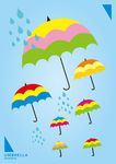 卡通矢量雨伞