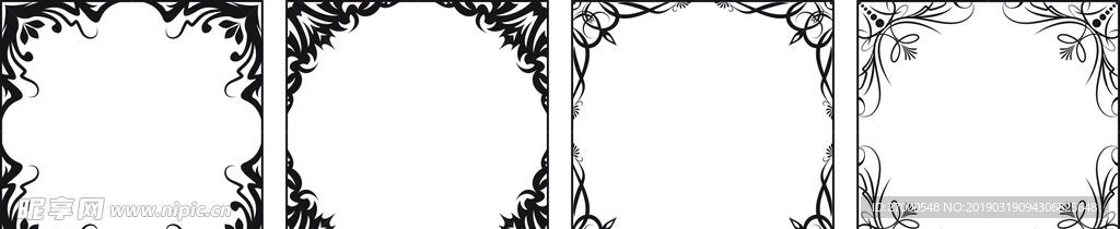 花纹 边框 欧式  花雕 矢量