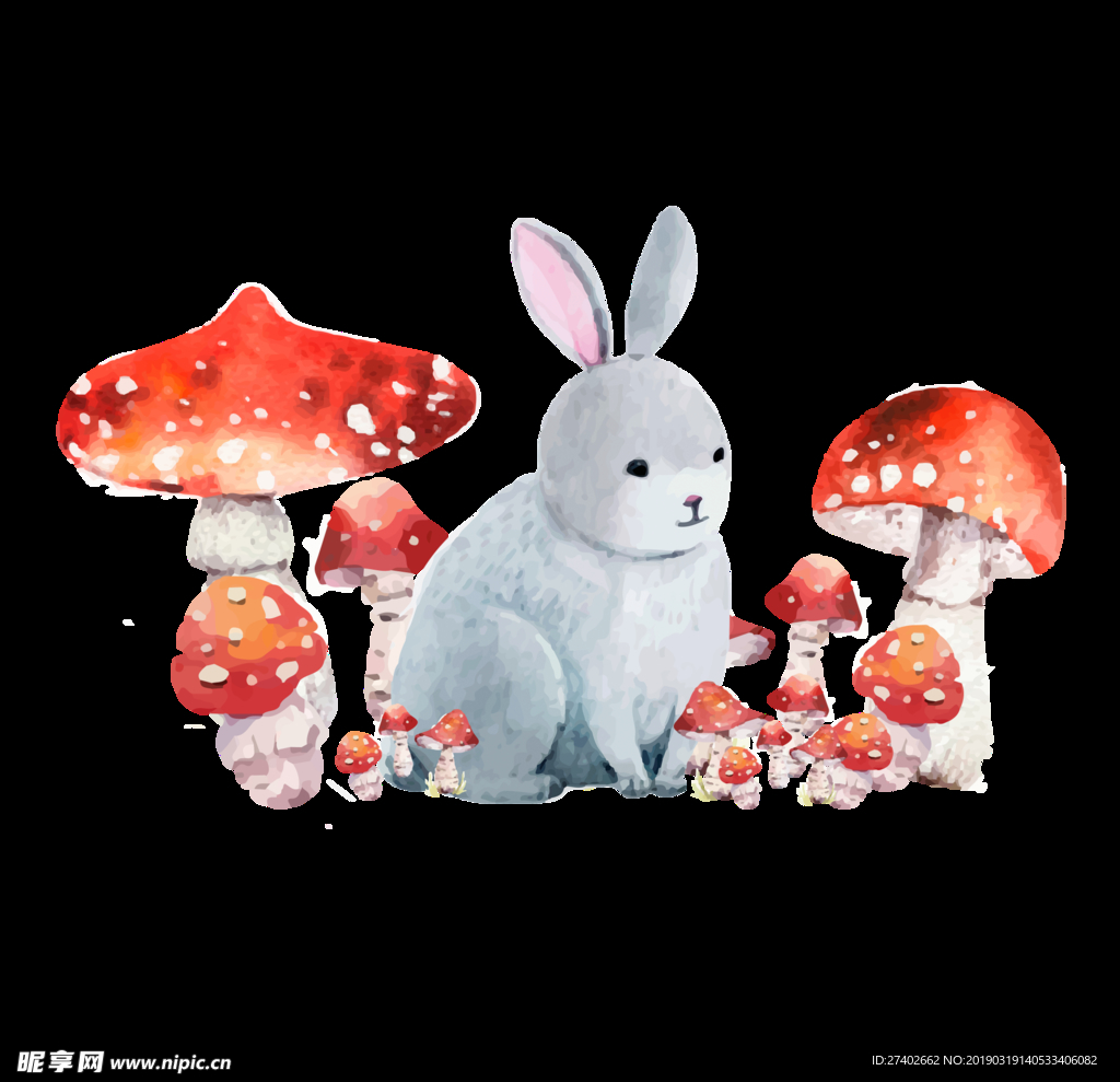小兔子采蘑菇