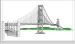 美国金门大桥矢量图