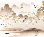 新中式背景墙