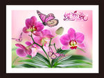 蝶恋花蝴蝶兰装饰画
