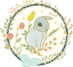 小兔子花边
