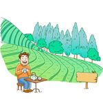茶园矢量素材