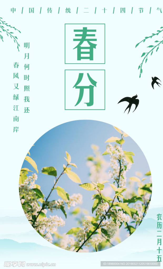 二十四节气春分海报