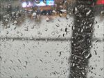 雨夹雪玻璃透视景