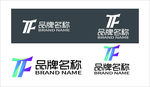 logo设计字母TF