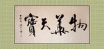 物华天宝书法字