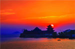 姥山岛夕阳照