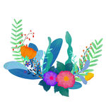 水彩花边
