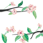 卡通桃花