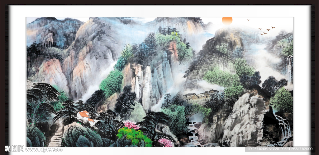 巨幅山水画
