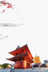 中国风建筑背景
