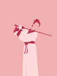 古代女性 人物剪影 人物轮廓