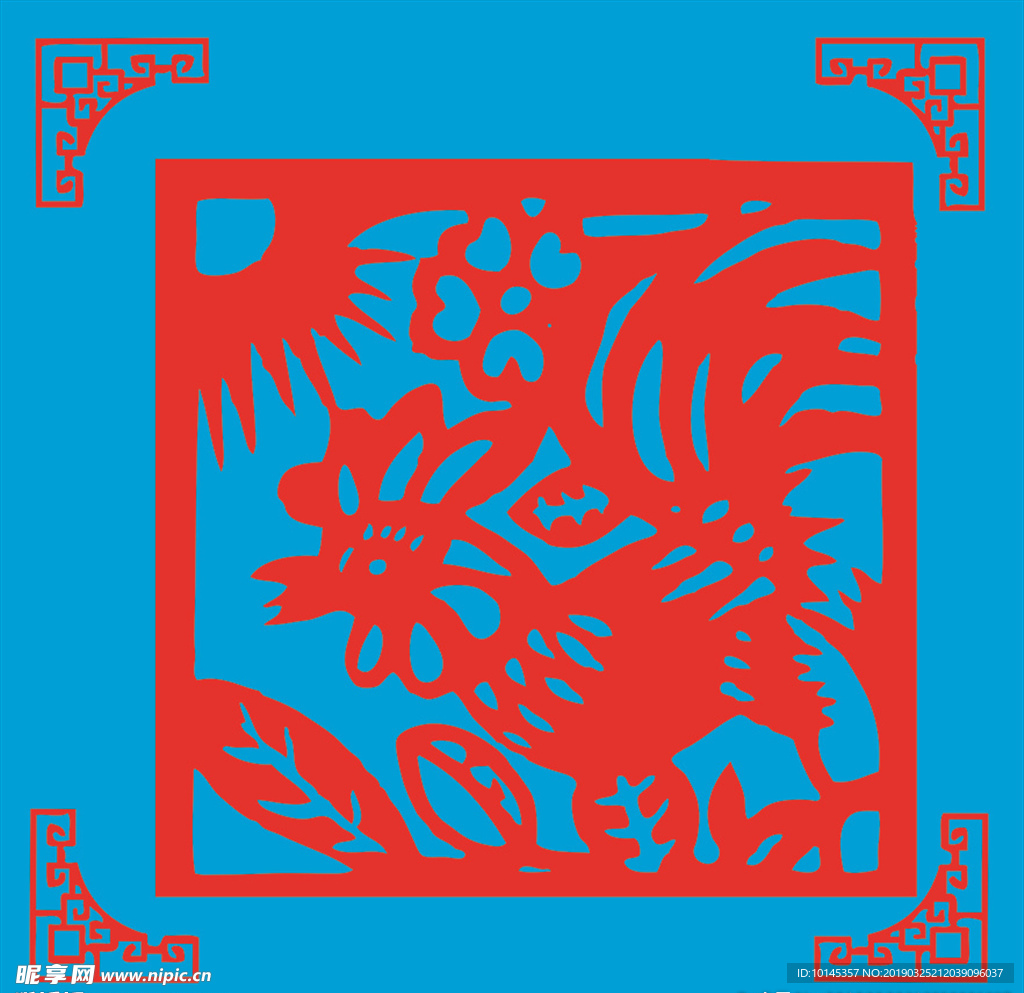 鸡剪纸