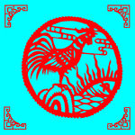 鸡剪纸
