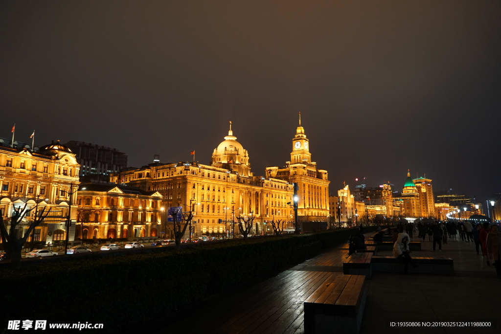 上海外滩夜景 老建筑